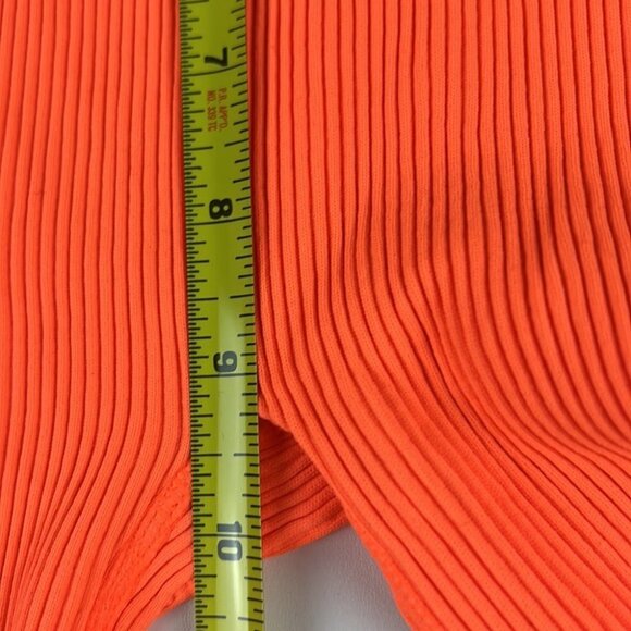 NWT Belle You Orange Ribbed Leggings - Picture 7 of 9